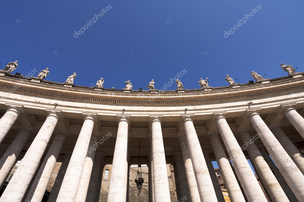 Statues of saints in the colonnade, Vatican