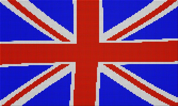 Brit zászló mozaik — Stock Fotó