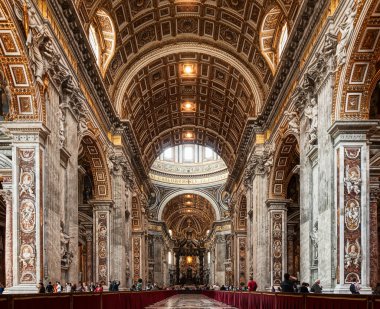 Interior of St. Peters Basilica clipart