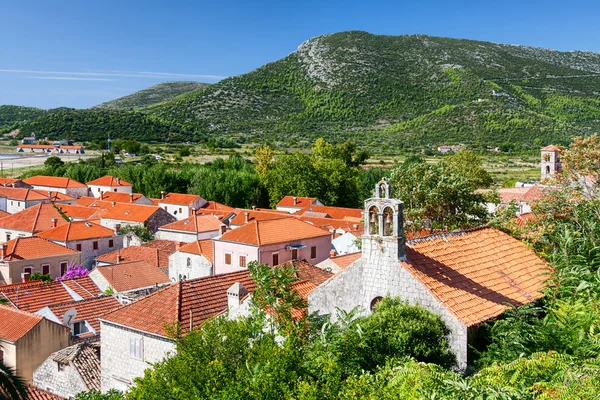 Ston pequena cidade perto de Dubrovnik — Fotografia de Stock