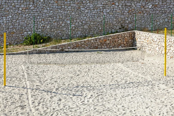 Volleybalnet op het strand — Stockfoto