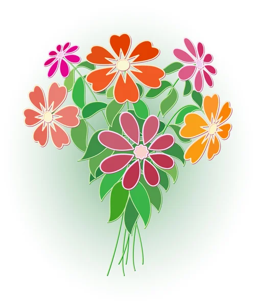 Boeket bloemen — Stockvector