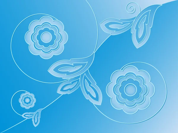 Floral emboss ornement — Image vectorielle