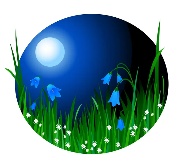 Fleurs nocturnes — Image vectorielle