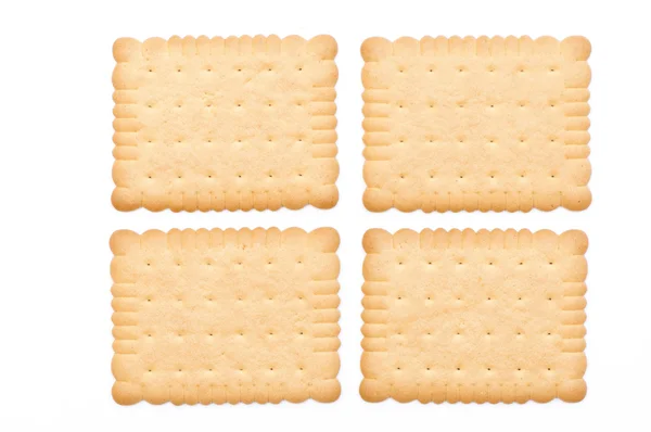 Quatro biscoitos com caminho de recorte — Fotografia de Stock