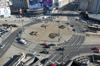 Roundabout in Warsaw clipart