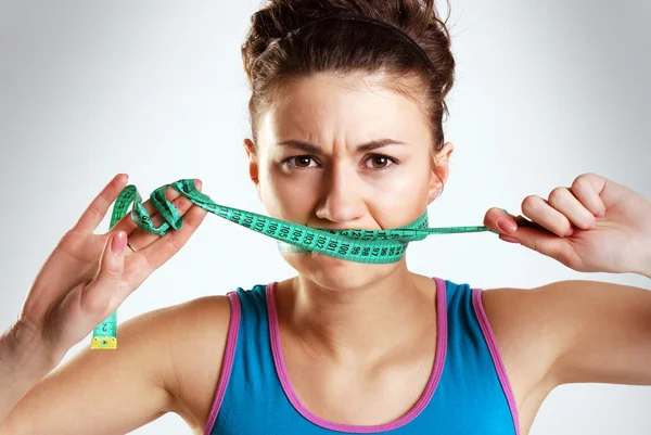 stock image The girl with the fastened mouth