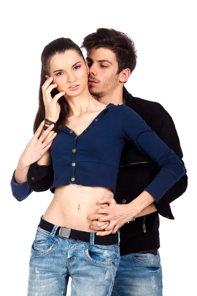 Two lovers in foreplay — Stock Photo, Image