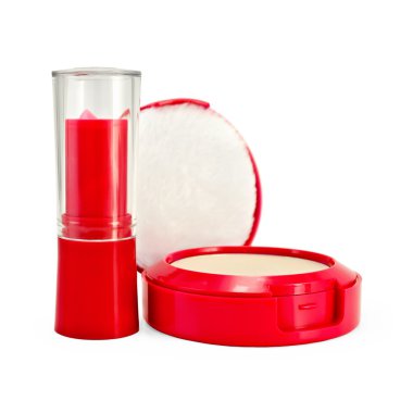 Lipstick and powder for children clipart