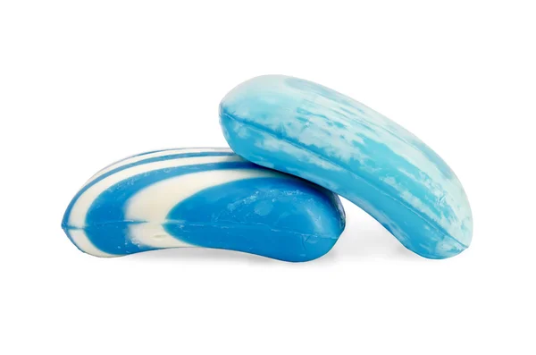 Tvål blå spotted och randig — Stockfoto