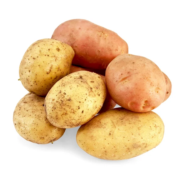 Ziemniaki różowe i żółte — Zdjęcie stockowe