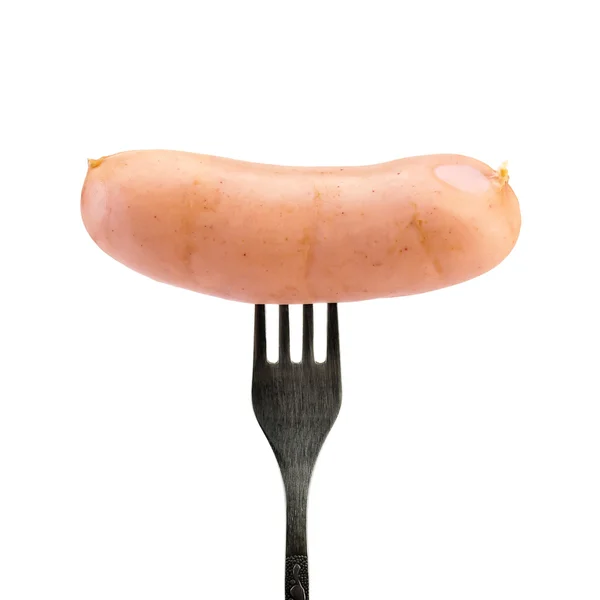 stock image Sausage on a fork