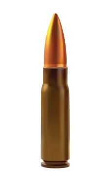 One cartridges for the automatic weapons clipart