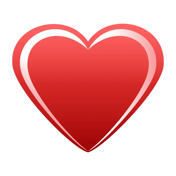 Srdce červené s bílými upozorňuje — Stockový vektor