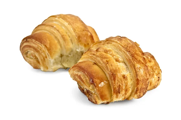 Zwei goldene Croissants — Stockfoto