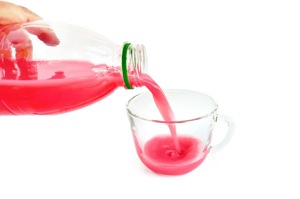 Beber leche con jugo —  Fotos de Stock