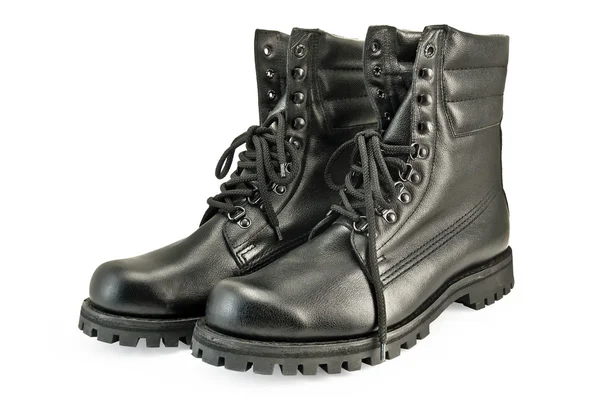 Army pair high boots — Stock Photo, Image