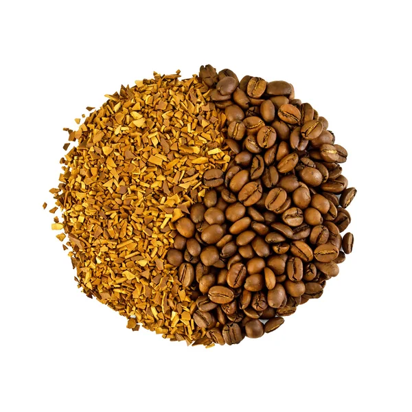 Kahve çekirdekleri ve tahıllar — Stok fotoğraf
