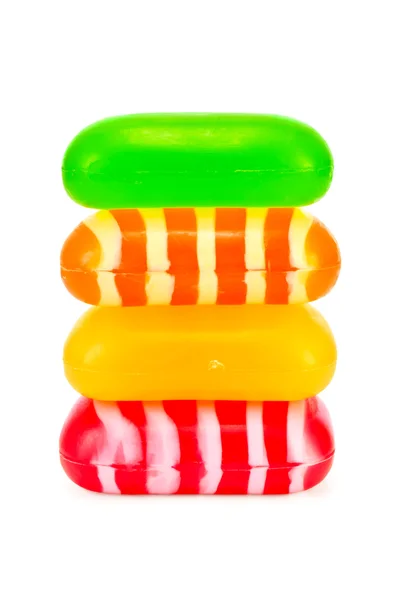 Mýdlo v hromadu barevných — Stock fotografie