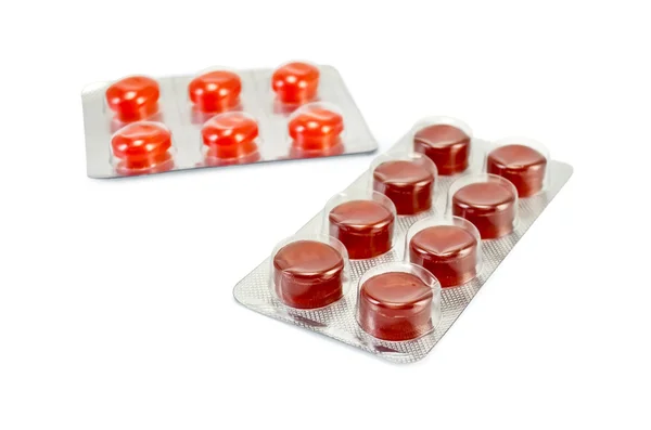 Lozenges cough in packages — Stock Photo, Image