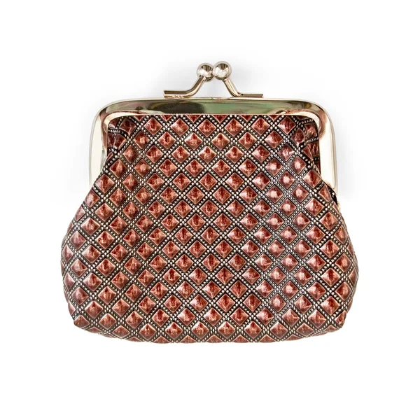 Handväska brun med mönster — Stockfoto