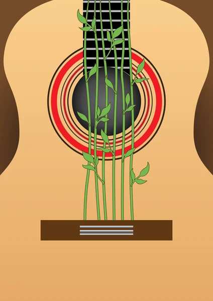 Guitare. Ornement décoratif . — Image vectorielle