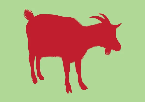 Goat silhouette vector — Stock Vector