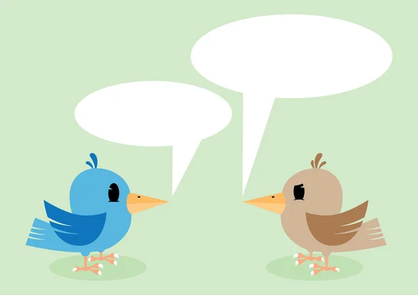 stock vector Two birds talking