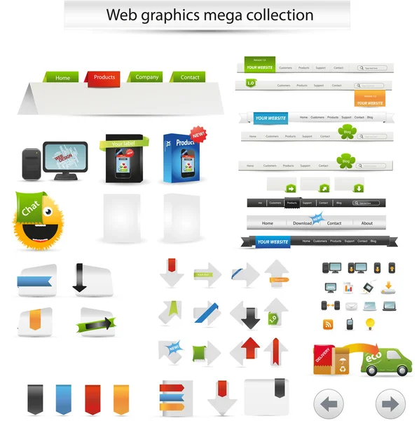 Collection graphique Web — Image vectorielle