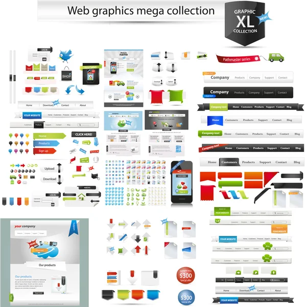 Колекція графічних Web — стоковий вектор