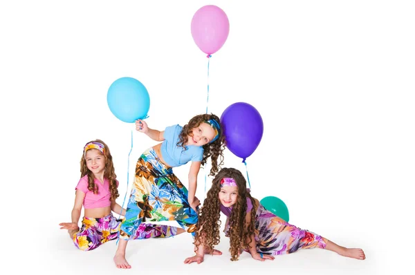 Girls with balloons — Stock Photo, Image