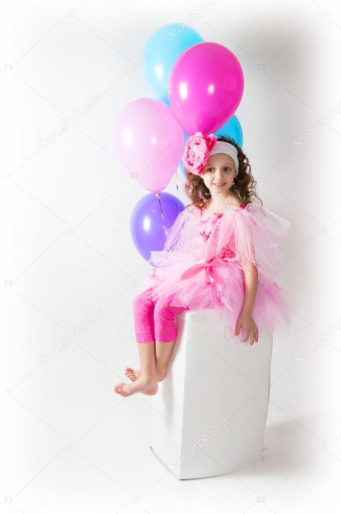 The girl with a balloons
