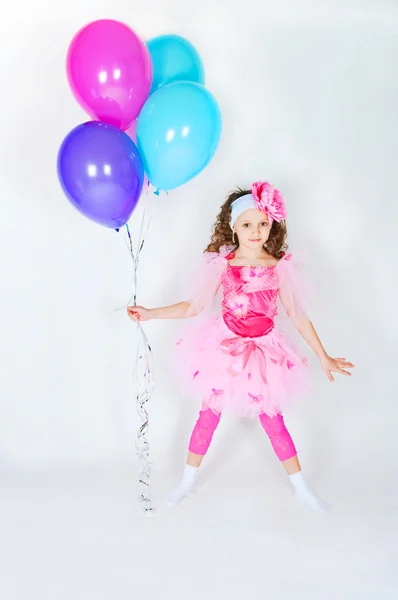 La chica con globos —  Fotos de Stock