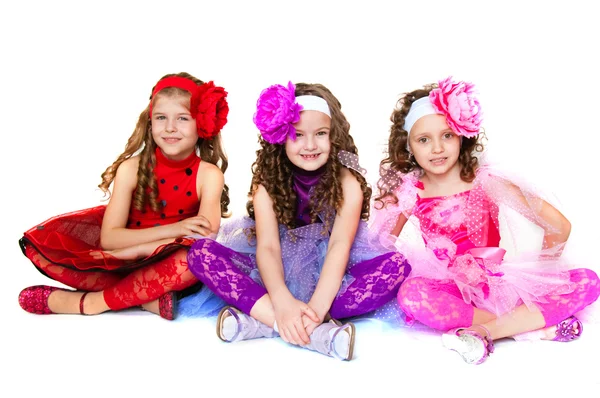 Trzy eleganckie dziewczęta — Zdjęcie stockowe