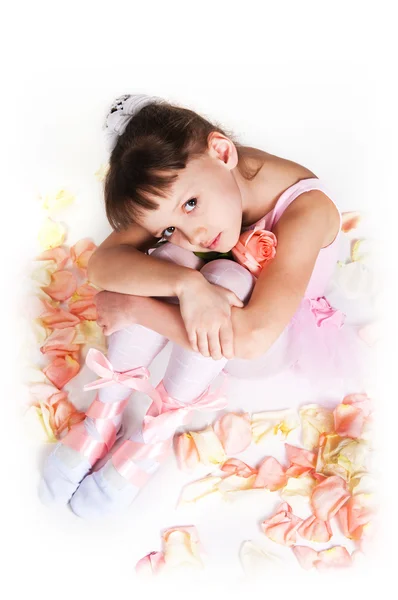 累了的小芭蕾舞演员 — 图库照片