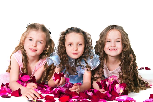 Três meninas elegantes — Fotografia de Stock