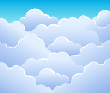 Cloudy sky background 3 clipart