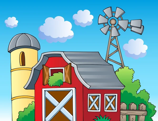 Thema Bauernhof Bild 2 — Stockvektor