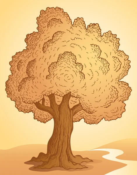 Ağaç Tema Resim 3 — Stok Vektör