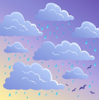 Cloudy sky background 4 clipart