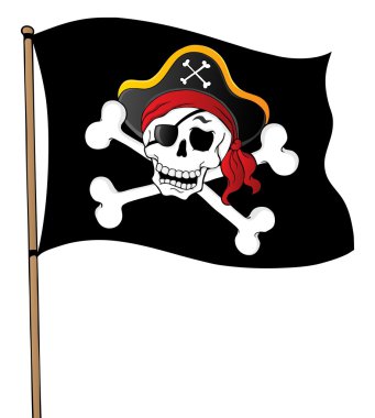 Pirate banner theme 1 clipart