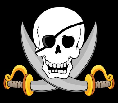 Pirate skull theme 3 clipart