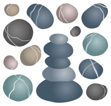 Various stones collection 2 clipart