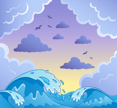 Waves theme image 2 clipart