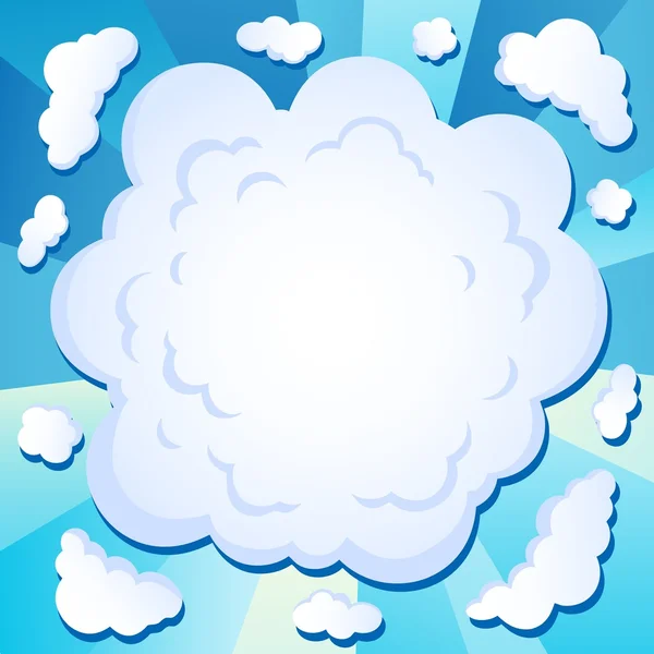 Obrázek motivu oblak komiks 1 — Stockový vektor