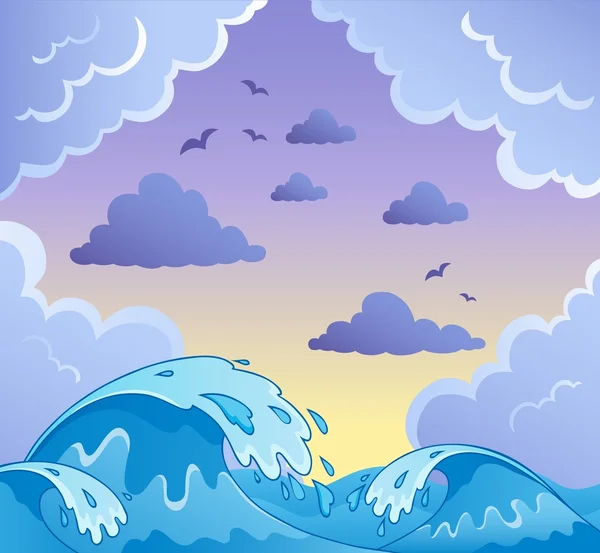 Waves theme image 2 — Stock Vector
