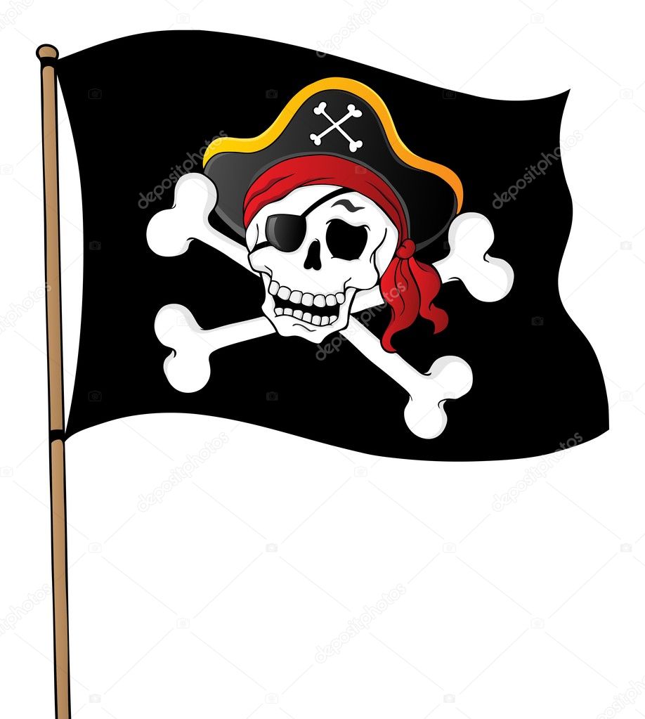 Tema de bandera pirata 1 Vector de stock por ©clairev 10632567