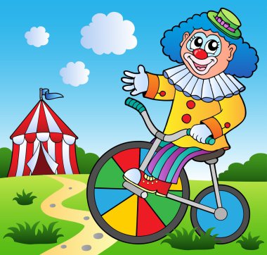 Clown theme picture 2 clipart