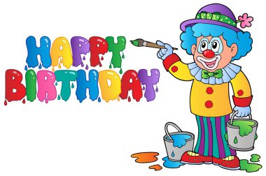 Clown theme picture 8 clipart