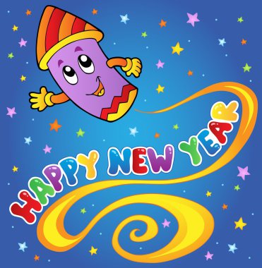 Happy New Year theme 1 clipart